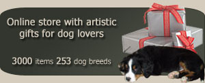 Online store with artistic gifts for dog lovers - 3000 items 256 dog breeds
