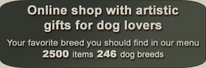 Online shop with artistic gifts for dog lovers
