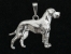 Německá doga - Přívěsek postava stříbro