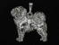 Tibetská doga - Přívěsek postava stříbro
