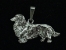 Pendant Figure Silver - Dachshund longhaired