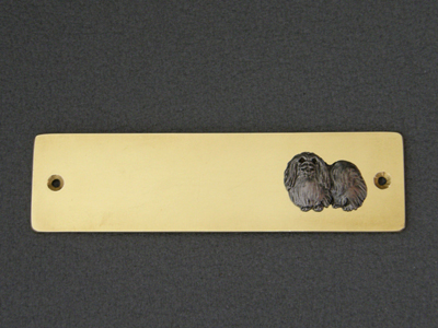 Pekingese - Brass Door Plate