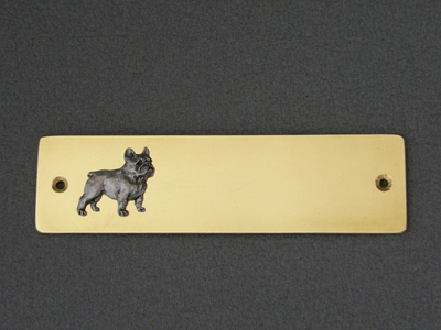 French Bulldog - Brass Door Plate