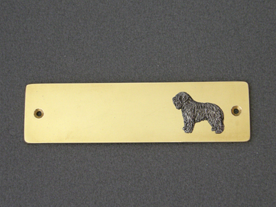Polish Lowland Sheepdog - PON - Brass Door Plate
