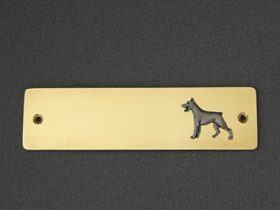 Dobermann - Brass Door Plate