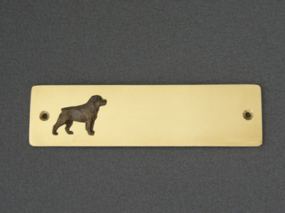 Rottweiler - Brass Door Plate