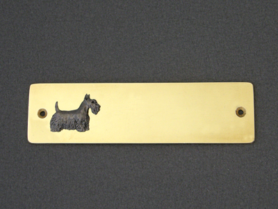 Scotish Terrier - Brass Door Plate