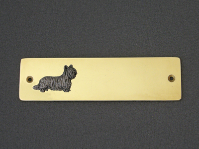 Skye Terrier - Brass Door Plate