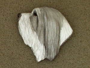 Bearded Collie - Brooche Large Head