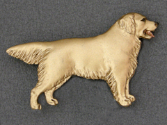 Golden Retriever - Brooche Figure