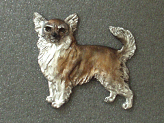 Chihuahua Longhaired - Brooche Figure
