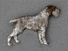 German Wirehaired Pointer - Brooche Figure