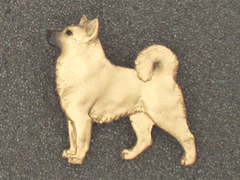 Norwegian Buhund - Brooche Figure
