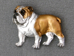 English Bulldog - Brooche Figure