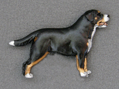 Large Swiss Mountain Dog - Brooche Figure