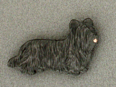 Skye Terrier - Brooche Figure