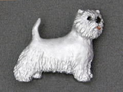West Highland White Terrier - Brooche Figure