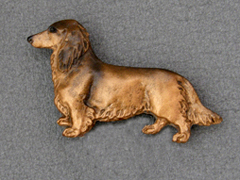 Dachshund longhaired - Brooche Figure