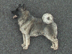 Norwegian Elkhound - Brooche Figure