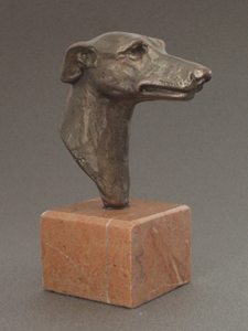 Whippet - Classic Head On Marble Base