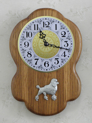 Poodle Classic - Wall Clock Rustical Figure