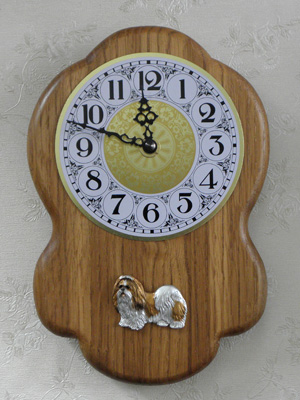 Shih-tzu - Wall Clock Rustical Figure