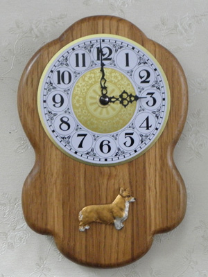Welsh Corgi Pembroke - Wall Clock Rustical Figure
