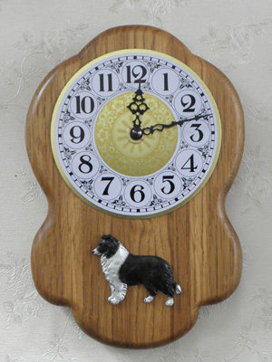 Border Collie - Wall Clock Rustical Figure