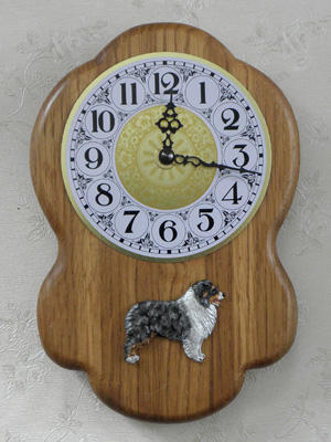 Australian Shepherd - Wall Clock Rustical Figure