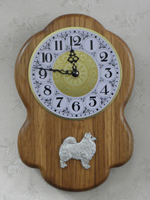 Japanese Spitz - Wall Clock Rustical Figure