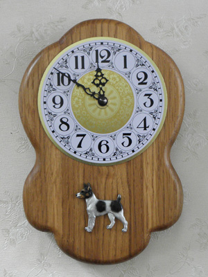 Tenterfield Terrier - Wall Clock Rustical Figure