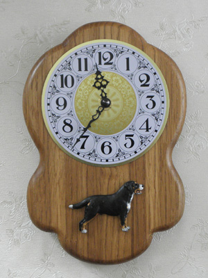 Large Swiss Mountain Dog - Wall Clock Rustical Figure