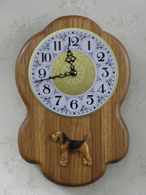 Airedale Terrier - Wall Clock Rustical Figure