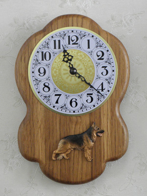 German Shepherd - Wall Clock Rustical Figure