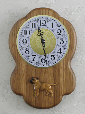 Staffordshire Bullterrier - Wall Clock Rustical Figure
