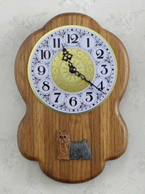 Yorkshire Terrier - Wall Clock Rustical Figure