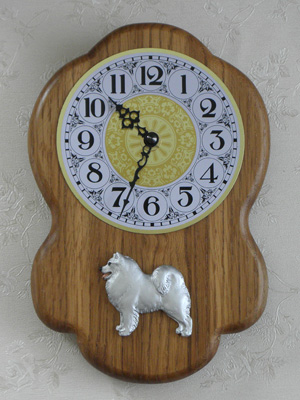 Samoyed - Wall Clock Rustical Figure