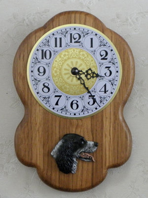 English Setter - Wall Clock Rustical Head