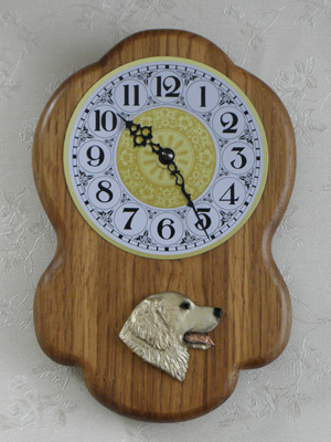Golden Retriever - Wall Clock Rustical Head