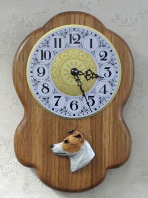 Jack Russell Terrier - Wall Clock Rustical Head