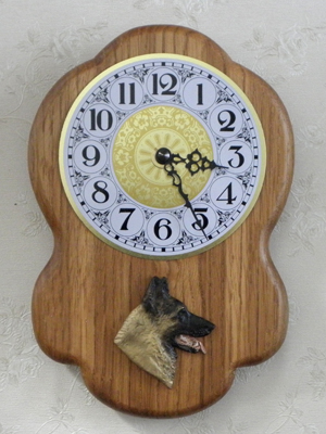 Belgian Malinois - Wall Clock Rustical Head