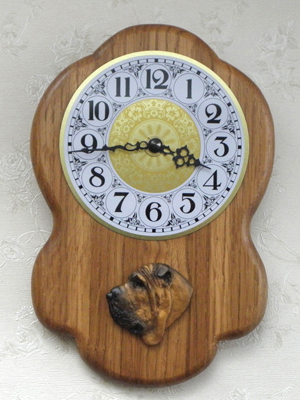 Sharpei - Wall Clock Rustical Head