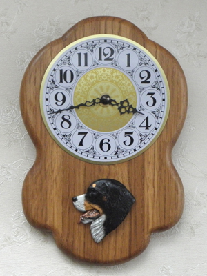 Bernese Mountain Dog - Wall Clock Rustical Head