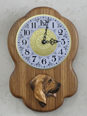 Bloodhound - Wall Clock Rustical Head