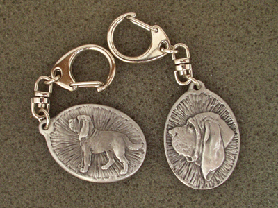 Bloodhound - Double Motif Key Ring