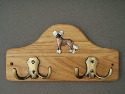 Chinese Crested Dog - Leash Hanger Figure