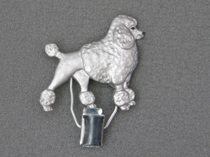 Poodle Classic - Number Card Clip