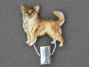 Chihuahua Longhaired - Number Card Clip