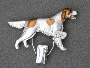 Irish Red & White Setter - Number Card Clip