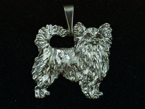 Chihuahua Longhaired - Pendant Figure Silver